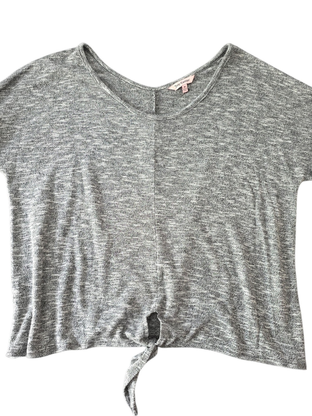 Juicy Couture Gray Marled Tie Front Dolman Top Women’s M